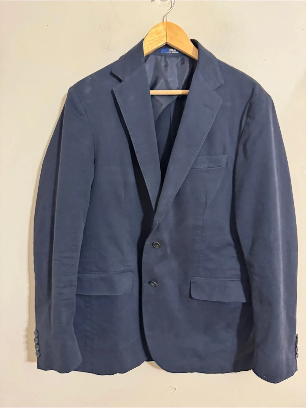Polo Ralph Lauren Men's Navy Cotton Blazer size 40R Tailored Classic Capsule